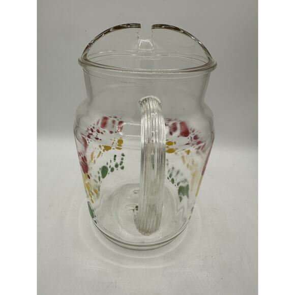 MCM Anchor Hocking Overlapping Circles Glass Pitcher Read VTG Read - Picture 5 of 7